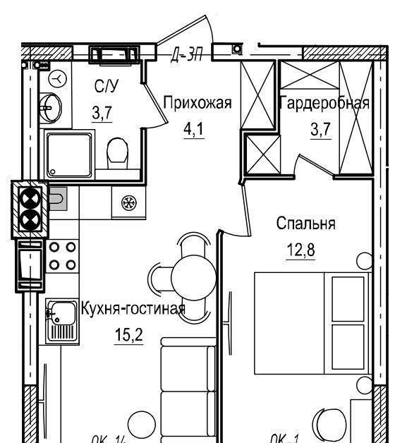 квартира г Калининград р-н Ленинградский ул Стекольная фото 1