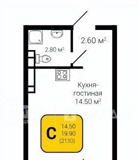 квартира г Воронеж р-н Железнодорожный ул Федора Тютчева 105 фото 1