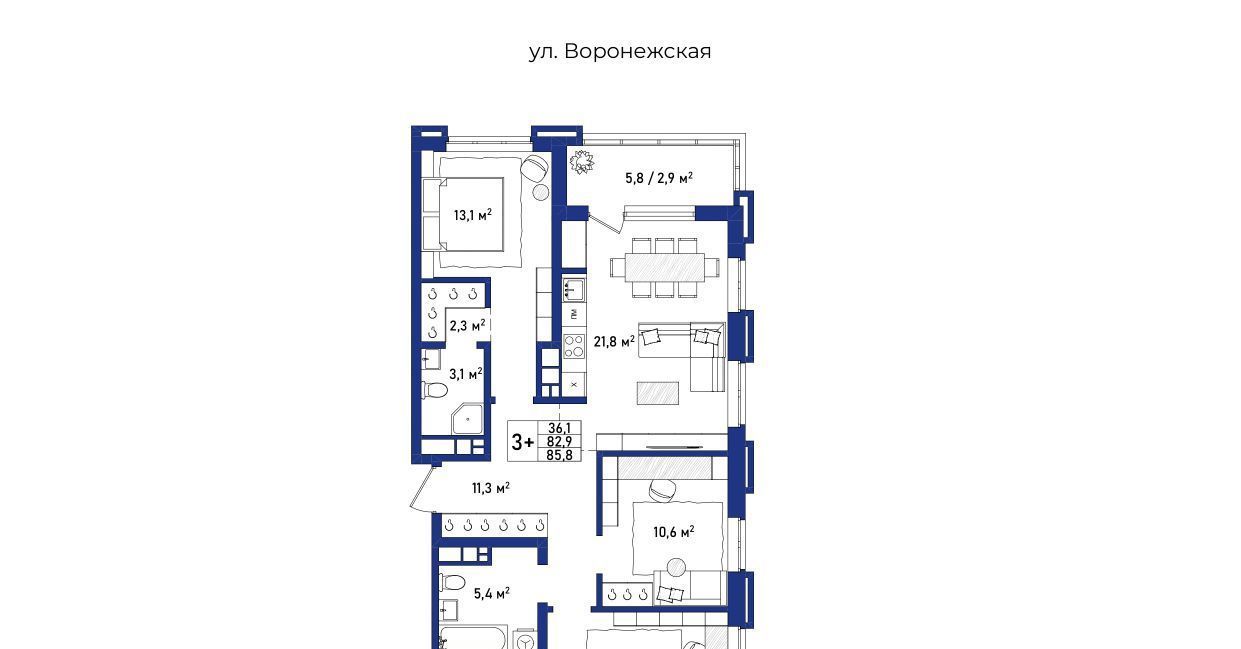 квартира г Хабаровск р-н Железнодорожный Большая-Вяземская кв-л фото 1