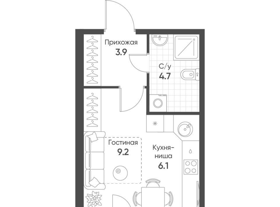 квартира рп Кольцово ЖК «Счастье в Кольцово» 6 Золотая Нива фото 1