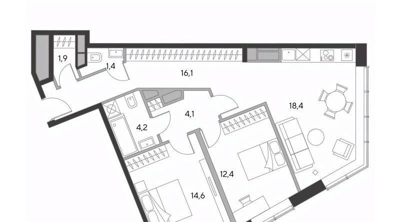 квартира г Москва метро Чкаловская ул Земляной Вал 37 фото 1