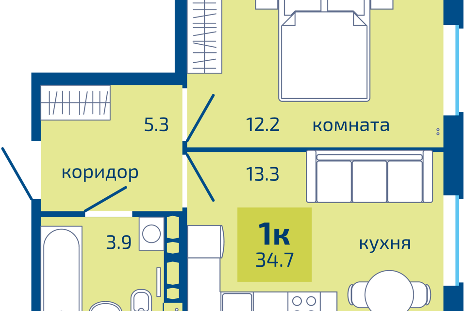 квартира г Пермь ул Целинная 59 городской округ Пермь фото 1