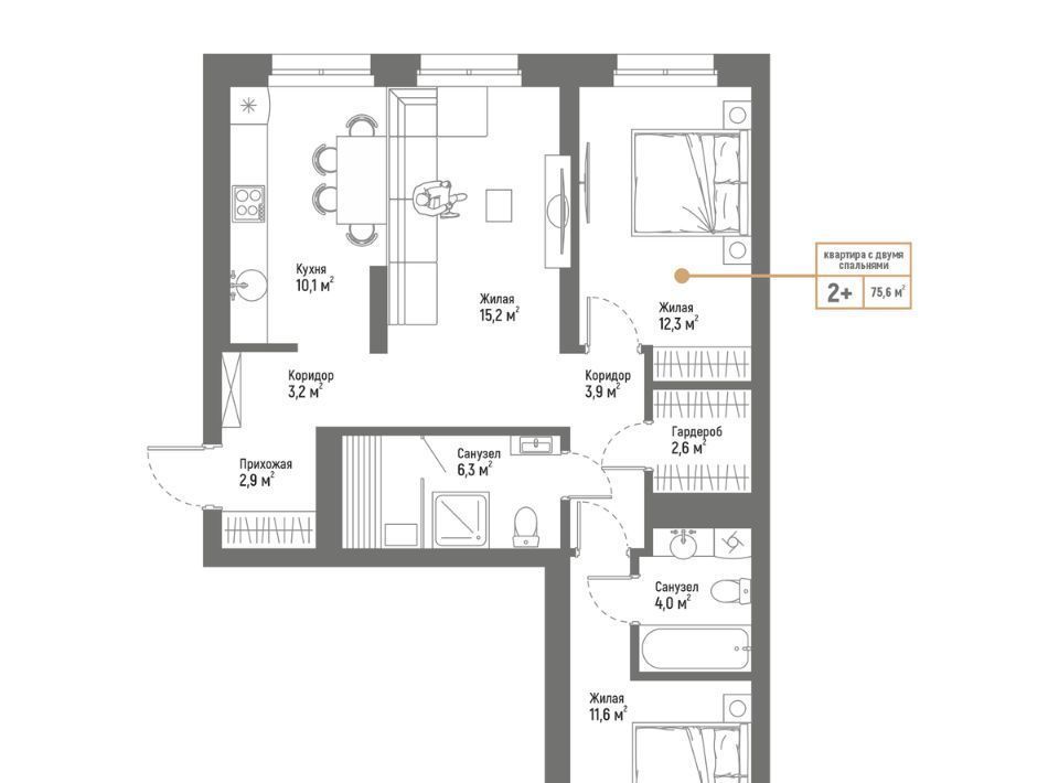 квартира г Стерлитамак ул Интернациональная 61 фото 1