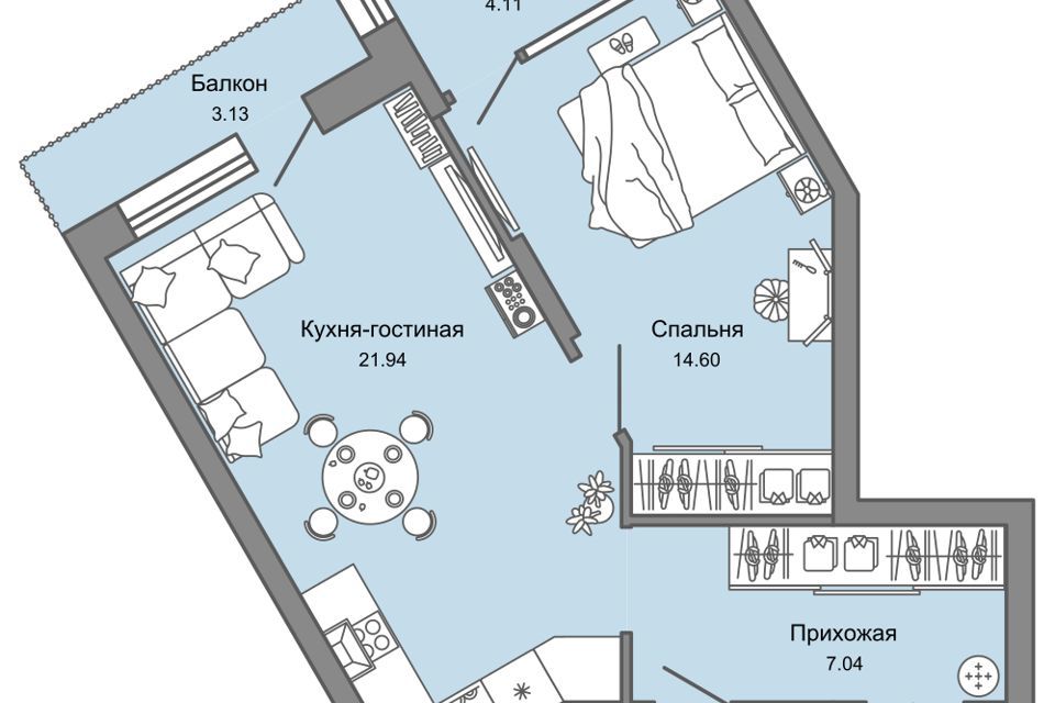 квартира г Екатеринбург ул Удельная 1/1 Екатеринбург, муниципальное образование фото 1