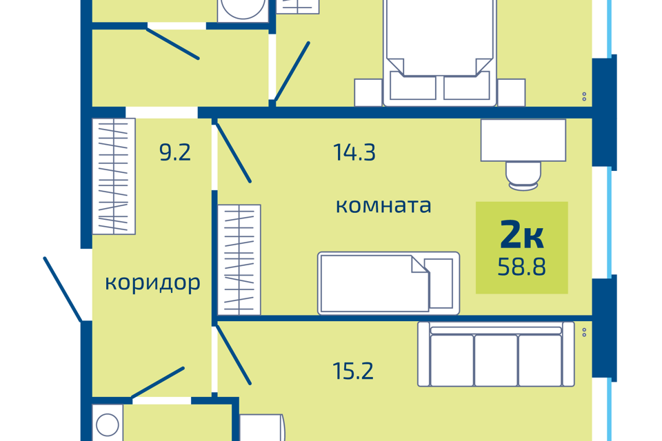квартира г Пермь ул Целинная 59 городской округ Пермь фото 1