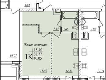 квартира г Казань ул Мансура Хасанова 13 Аметьево фото 1