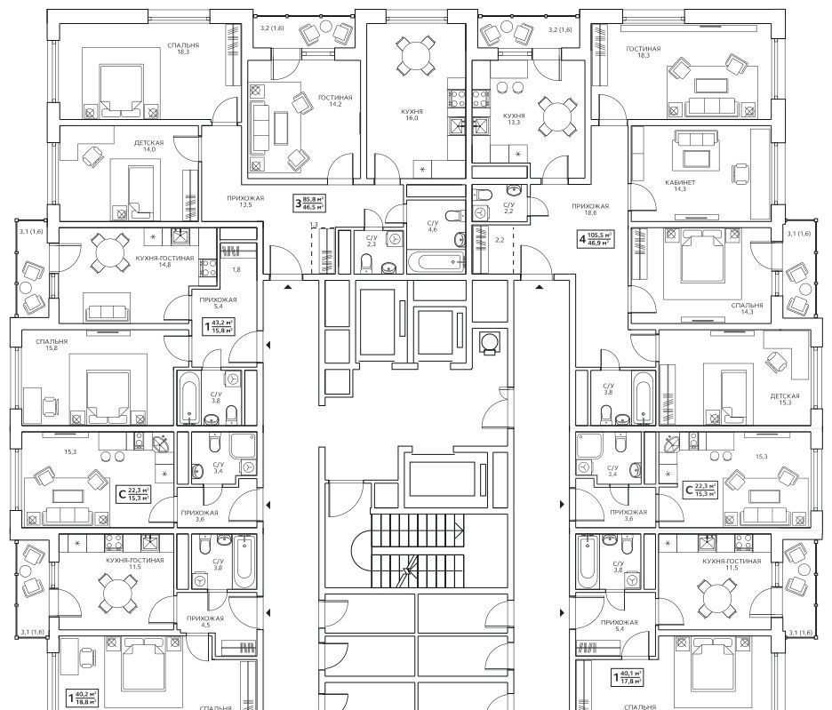 квартира г Москва метро Беговая ул Маргелова 3к/4 фото 2