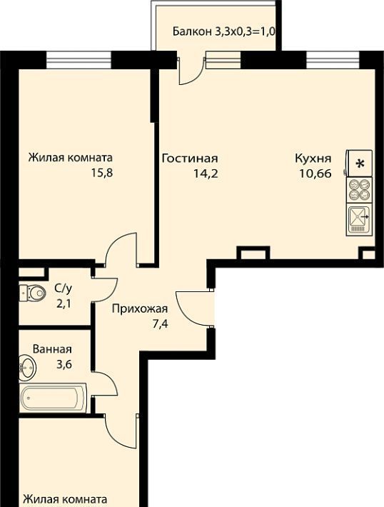 квартира г Краснодар п свх Прогресс п Березовый ЖК Прогресс муниципальное образование фото 1