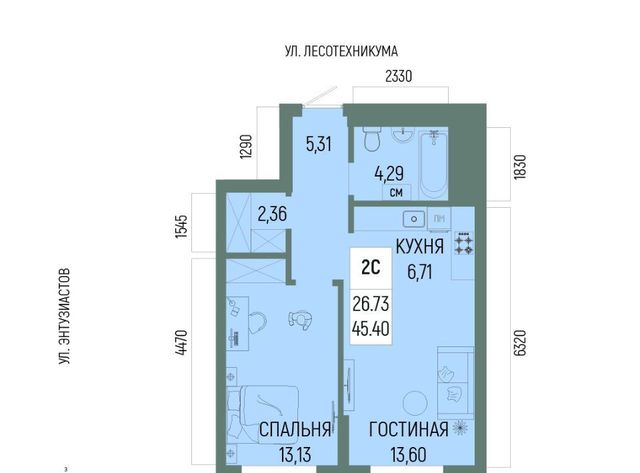 р-н Октябрьский Глумилино-1 мкр фото
