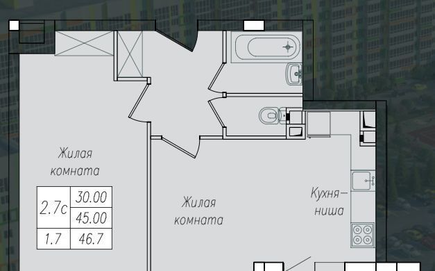 квартира г Курск р-н Сеймский ул Энгельса 158 фото 1