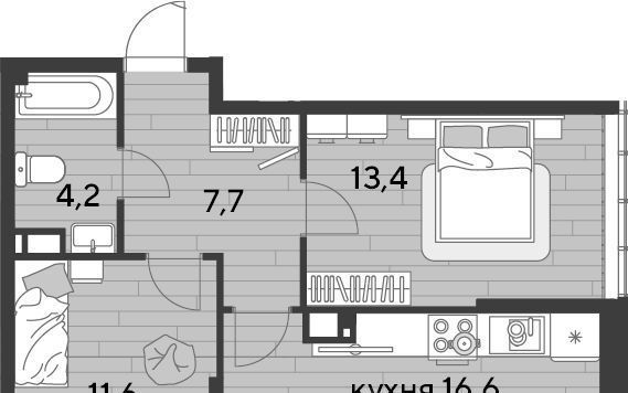 квартира г Краснодар р-н Прикубанский ул им. Анны Ахматовой фото 1