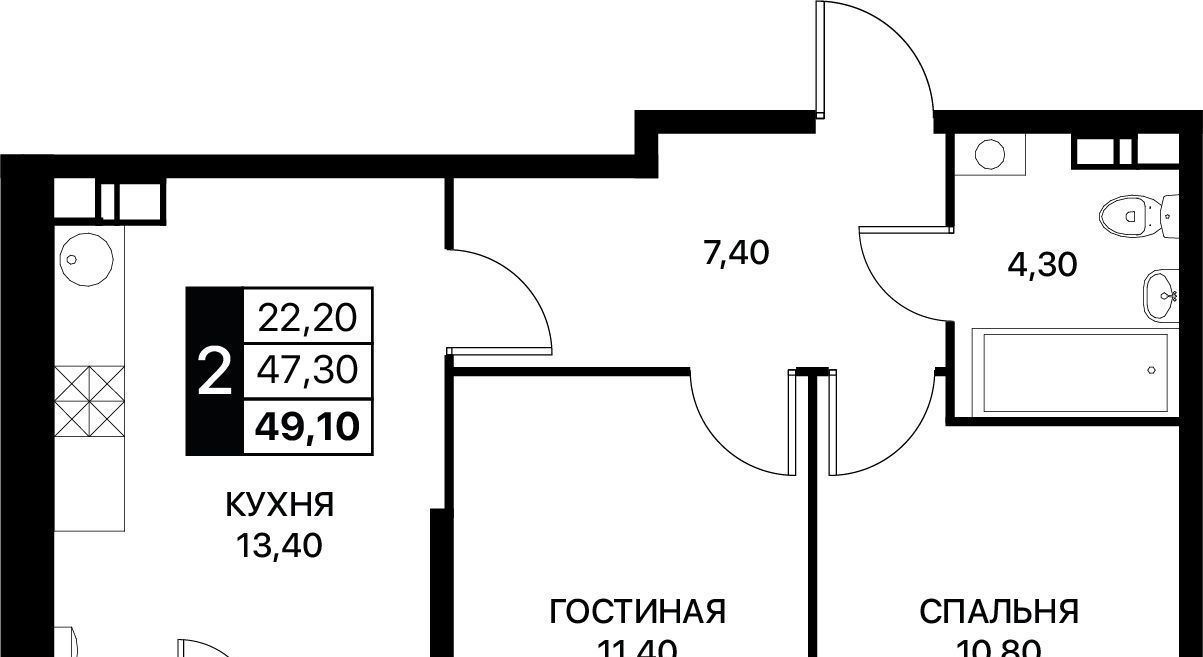 квартира г Ростов-на-Дону р-н Первомайский ЖК «Полет» фото 1