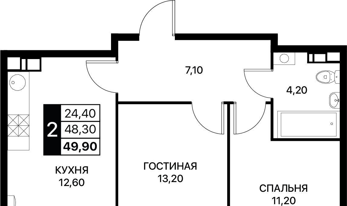 квартира г Ростов-на-Дону р-н Первомайский ЖК «Полет» фото 1