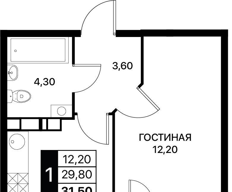 квартира г Ростов-на-Дону р-н Первомайский ЖК «Полет» фото 1