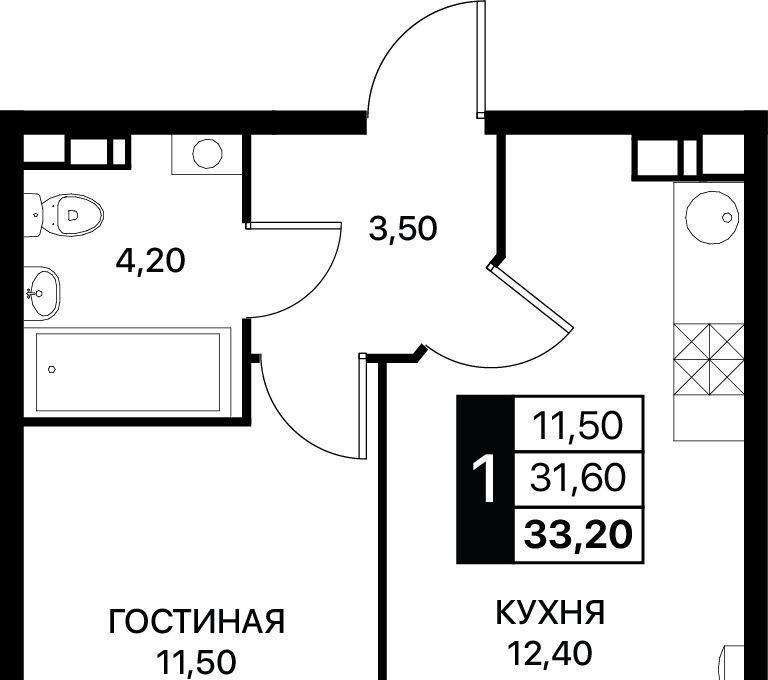 квартира г Ростов-на-Дону р-н Первомайский ЖК «Полет» фото 1