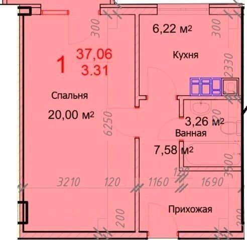 квартира г Геленджик ул Олега Анофриева 1к/2 фото 8