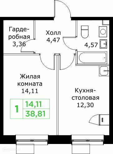 квартира г Мытищи микрорайон имени Г. Т. Шитикова, городской округ Мытищи фото 1