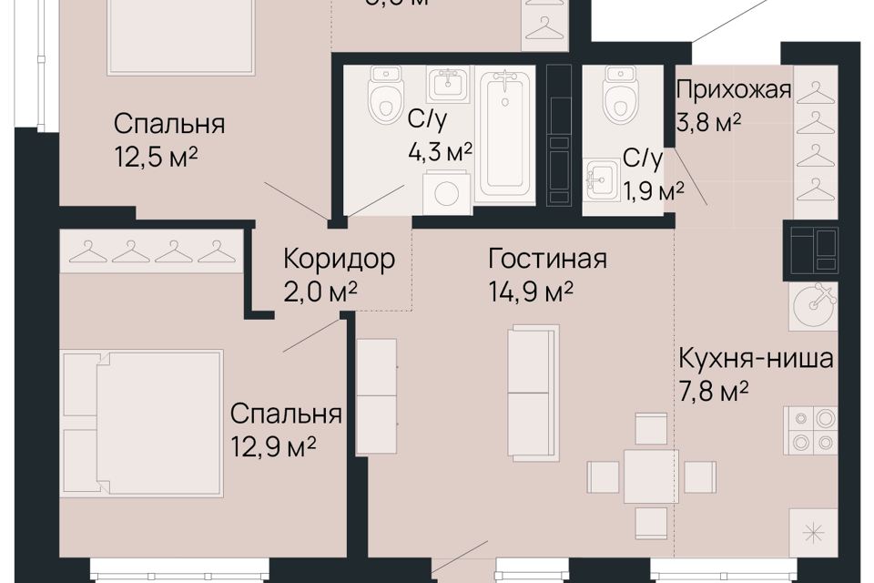 квартира г Нижний Новгород городской округ Нижний Новгород, жилой комплекс Резиденция фото 1