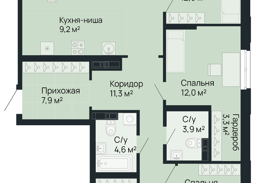 квартира г Нижний Новгород городской округ Нижний Новгород, жилой комплекс Резиденция фото 1