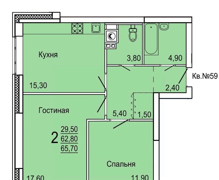 квартира г Тула р-н Привокзальный ул Седова 20д/1 фото 1