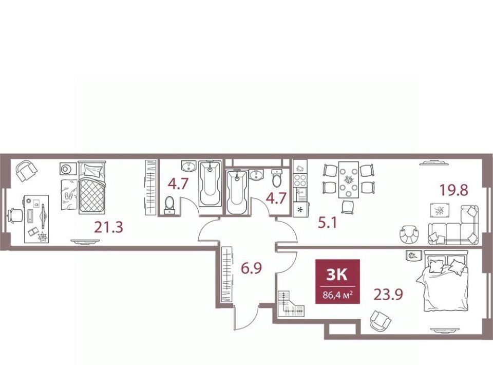квартира г Москва метро Раменки пр-кт Мичуринский 30б фото 1