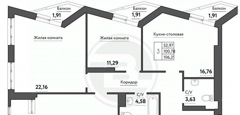 квартира г Самара Безымянка ЖК Времена года 13-й мкр фото 4