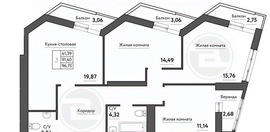 квартира г Самара Безымянка ЖК Времена года 13-й мкр фото 4